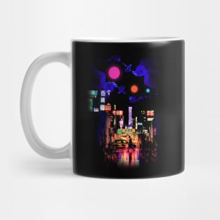 Neon city lights Mug